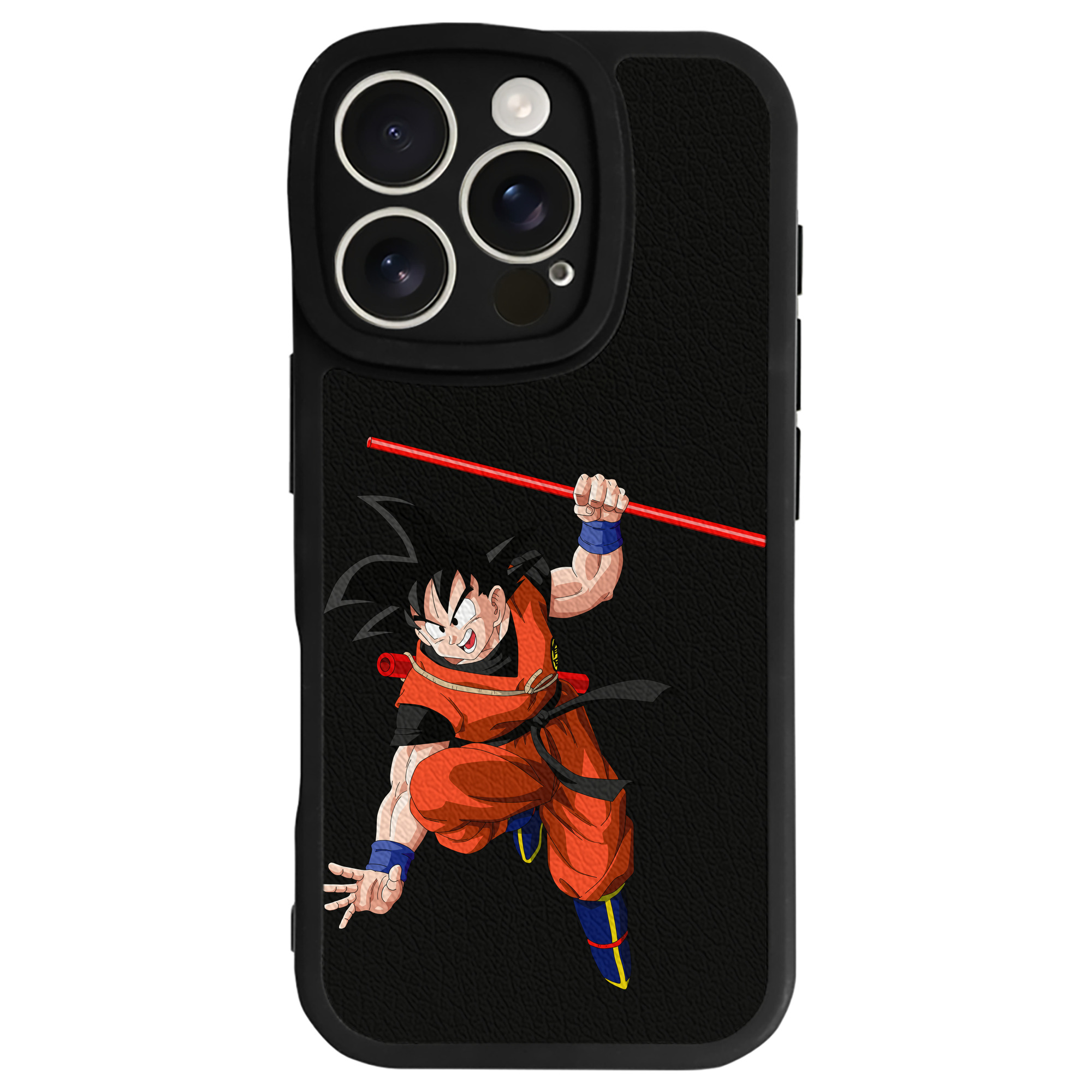 （画像用） ドラゴンボール 孫悟空（そん ごくう）Son Goku カカロット DRAGON BALL Kakarotto 【iPhone 16シリーズ対応】シリコンスマホケース（レザー調） 材質：シリコン